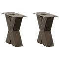Salontafelpoten 2 st X-vormig 30x(30-31) cm staal naturel