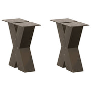 Coffee table legs 2 pcs X-shaped 30x(30-31) cm steel natural
