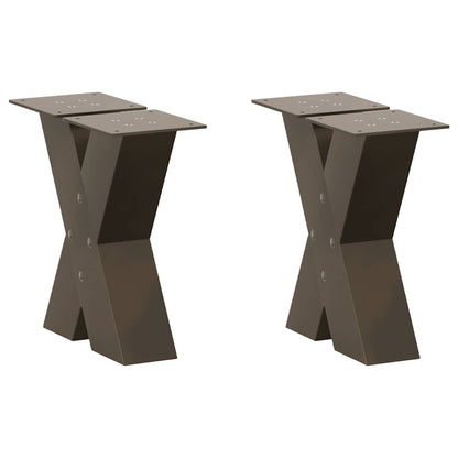 Salontafelpoten X-Vormig 30X(30-31) Cm Staal Naturel 2 30 x (30-31) cm (80 mm)