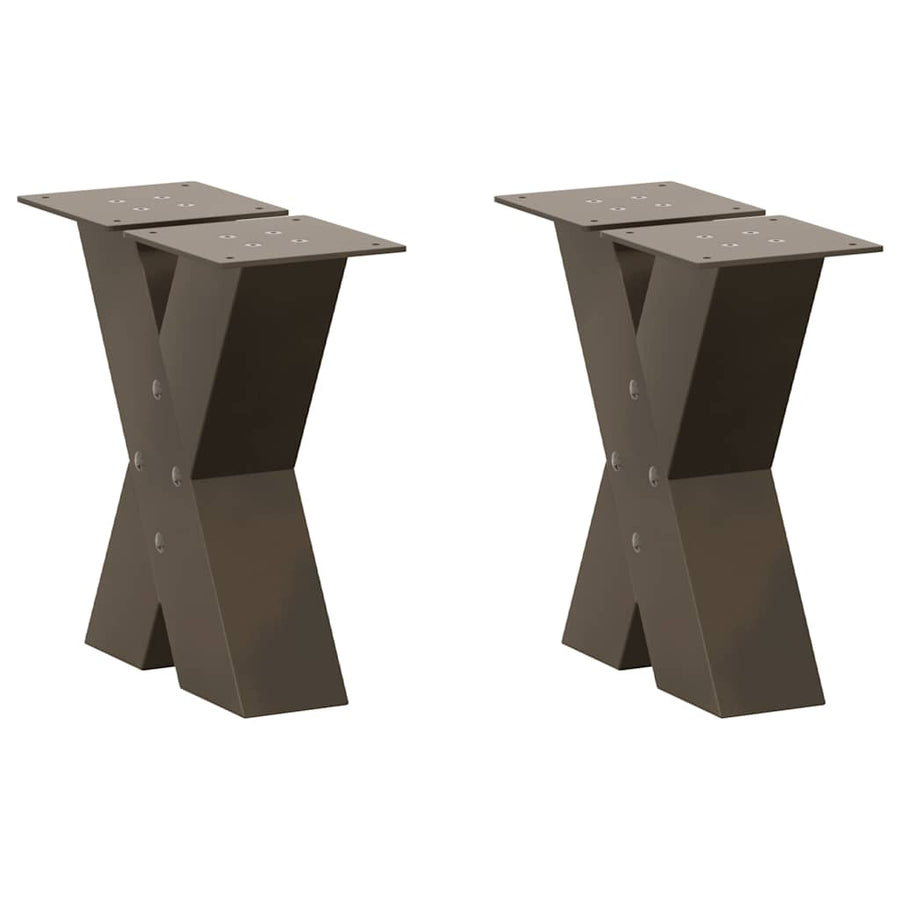 Salontafelpoten X-Vormig 30X(30-31) Cm Staal Naturel 2 30 x (30-31) cm (80 mm)