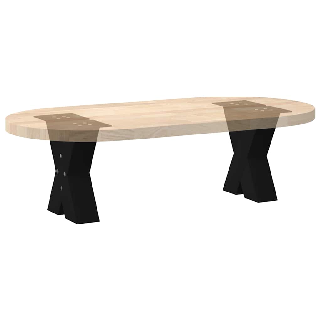 Salontafelpoten 2 st X-vormig 40x(30-31) cm staal zwart