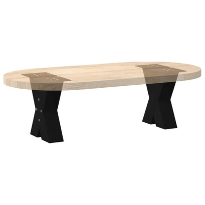 Salontafelpoten 2 st X-vormig 40x(30-31) cm staal zwart