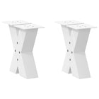 Coffee table legs 2 pcs X-shaped 40x(30-31) cm steel white