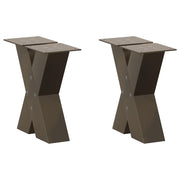 Coffee table legs 2 pcs X-shaped 40x(30-31) cm steel natural