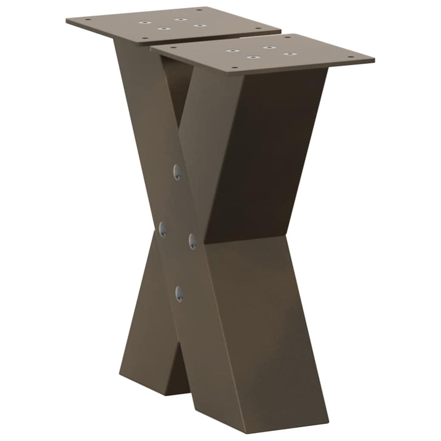 Salontafelpoten X-Vormig 40X(30-31) Cm Staal Naturel 2 40 x (30-31) cm (80 mm)