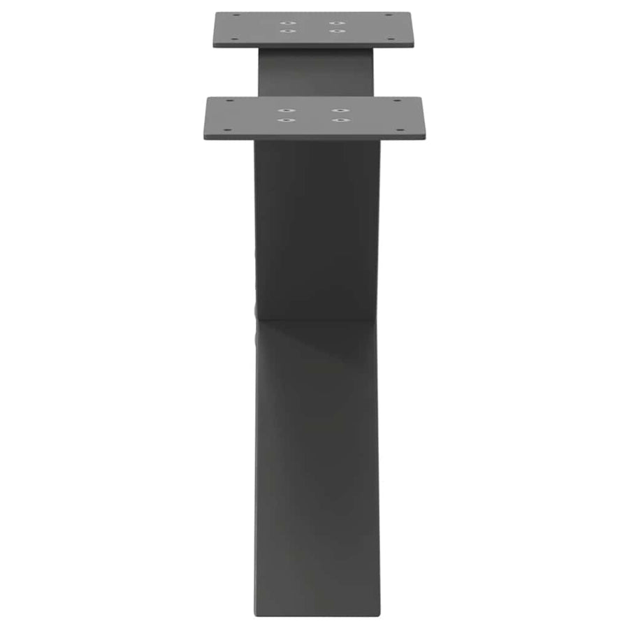 Salontafelpoten 2 st X-vormig 50x(30-31) cm staal antraciet