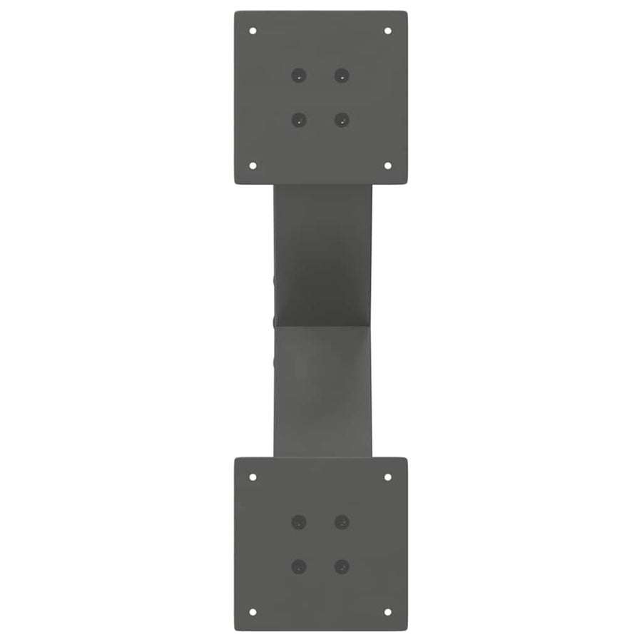 Salontafelpoten 2 st X-vormig 60x(30-31) cm staal antraciet