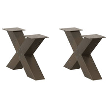 Salontafelpoten X-Vormig 60X(30-31) Cm Staal Naturel 2 60 x (30-31) cm (80 mm)