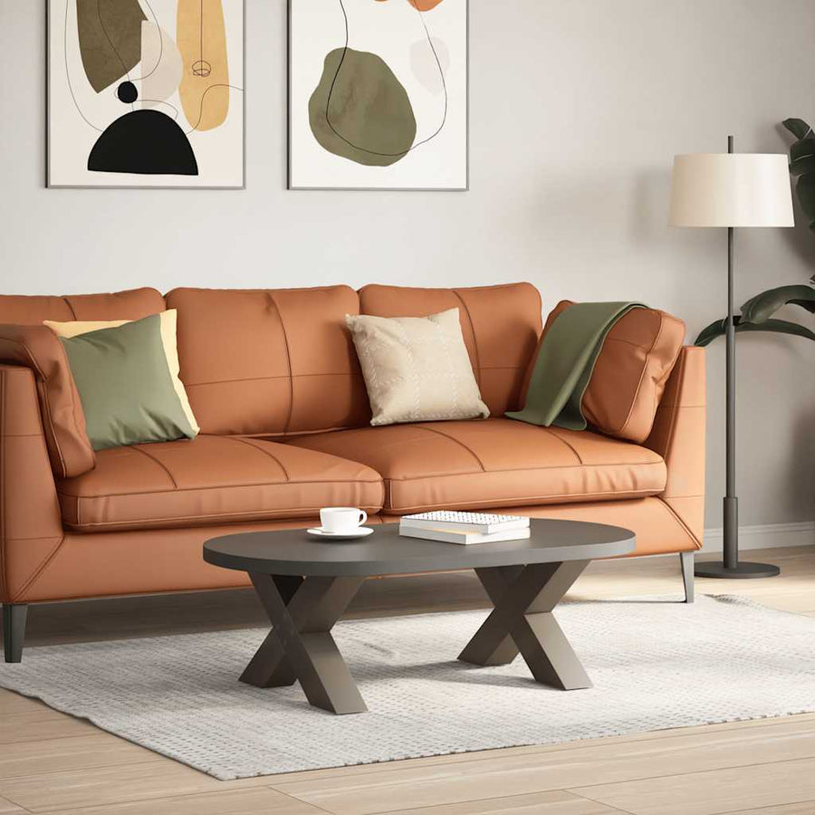 Salontafelpoten X-Vormig 60X(30-31) Cm Staal Naturel 2 60 x (30-31) cm (80 mm)