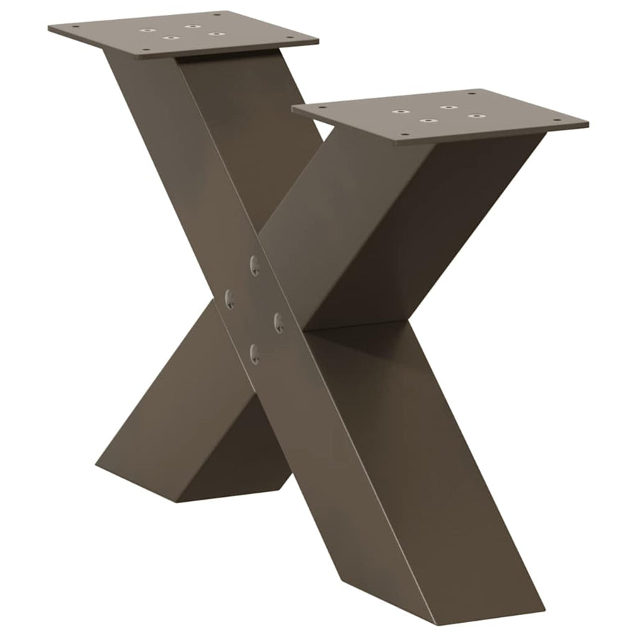 Salontafelpoten X-Vormig 60X(30-31) Cm Staal Naturel 2 60 x (30-31) cm (80 mm)