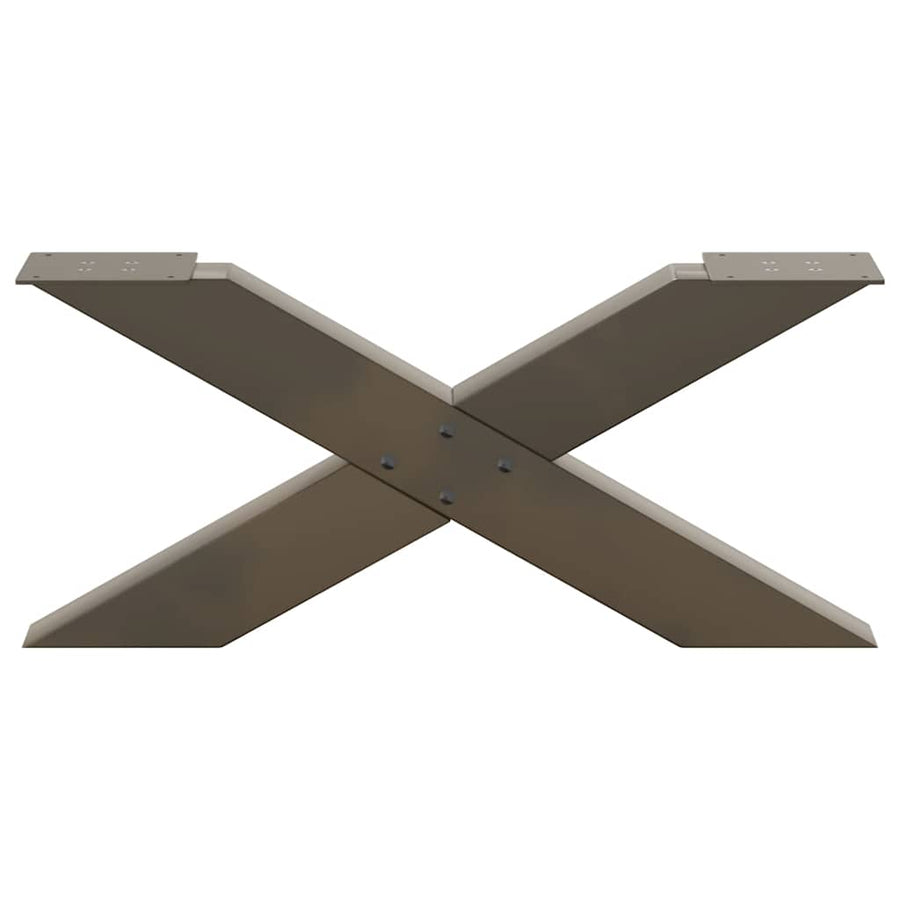Salontafelpoten X-Vormig 70X(30-31) Cm Staal Naturel 2 70 x (30-31) cm (80 mm)
