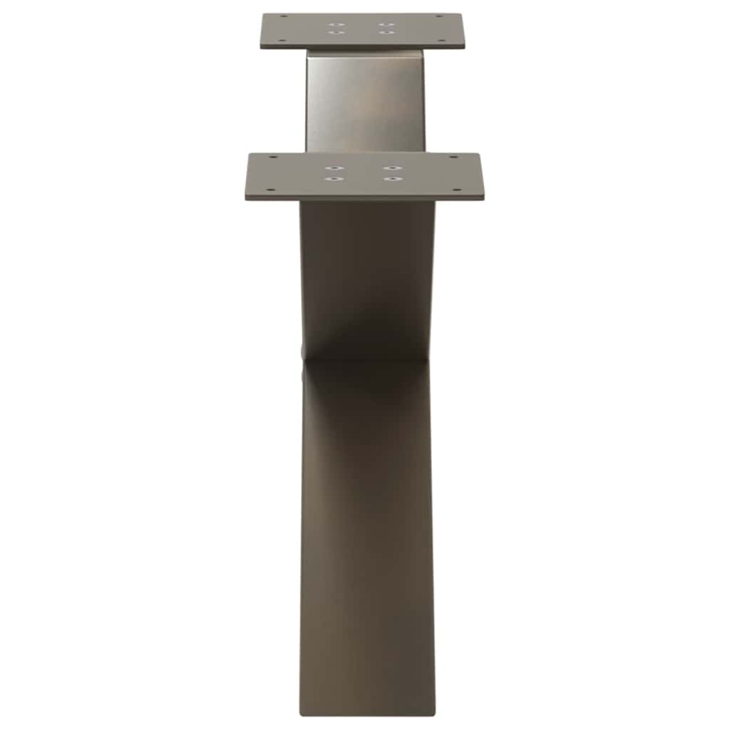 Salontafelpoten X-Vormig 70X(30-31) Cm Staal Naturel 2 70 x (30-31) cm (80 mm)