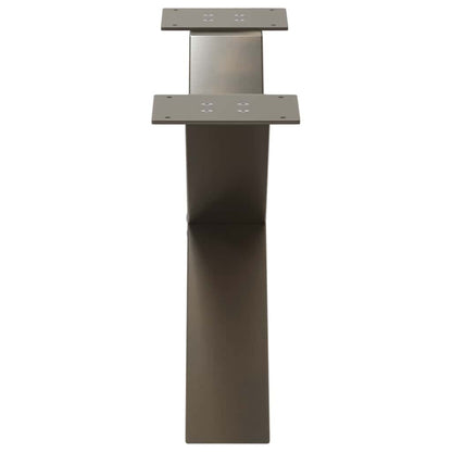 Salontafelpoten X-Vormig 70X(30-31) Cm Staal Naturel 2 70 x (30-31) cm (80 mm)