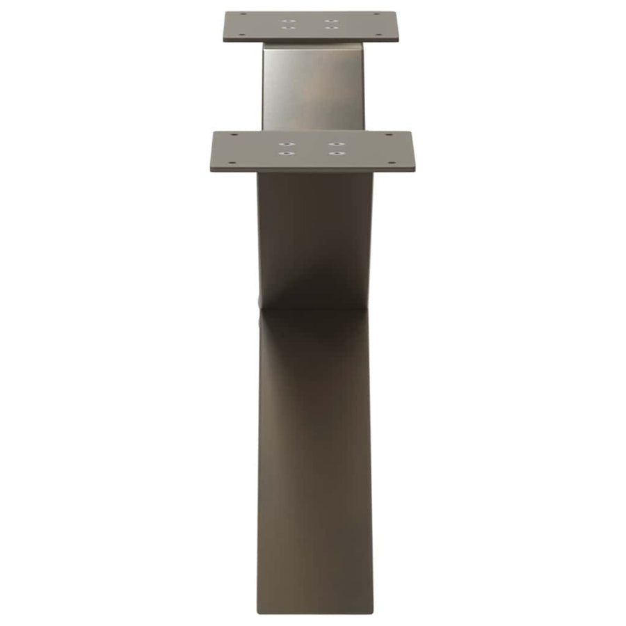 Salontafelpoten X-Vormig 70X(30-31) Cm Staal Naturel 2 70 x (30-31) cm (80 mm)