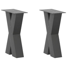 Salontafelpoten 2 st X-vormig 28x(42-43) cm staal antraciet