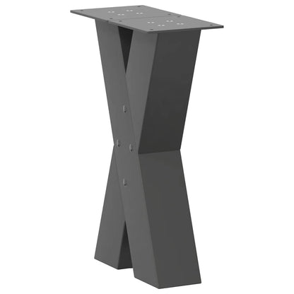 Salontafelpoten 2 st X-vormig 28x(42-43) cm staal antraciet
