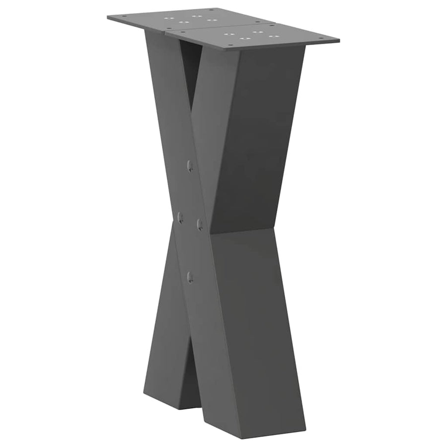 Salontafelpoten 2 st X-vormig 28x(42-43) cm staal antraciet
