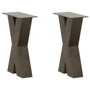 Tafelpoten 2 st X-vormig 28x42-43 cm staal naturel