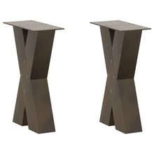 Salontafelpoten X-Vormig 28X(42-43) Cm Staal Naturel 28 x (42-43) cm (80 mm)