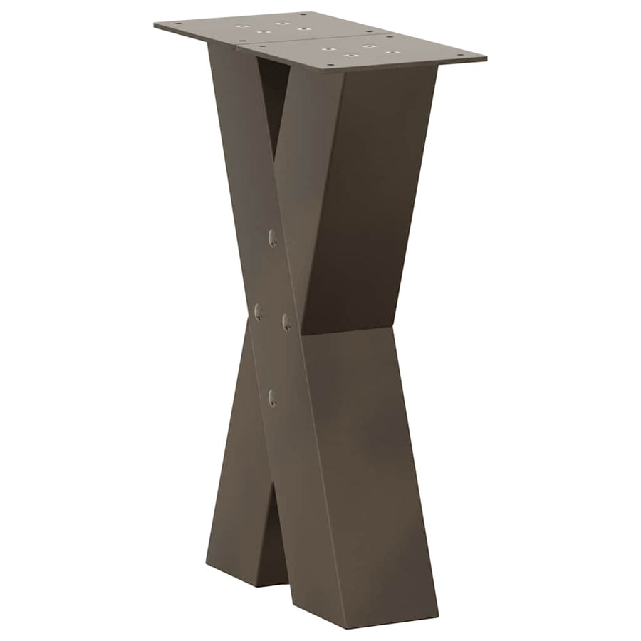 Salontafelpoten X-Vormig 28X(42-43) Cm Staal Naturel 28 x (42-43) cm (80 mm)