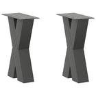 Salontafelpoten 2 st X-vormig 38x43 cm staal antraciet