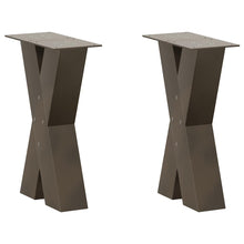 Salontafelpoten X-Vormig 38X(42-43) Cm Staal Naturel 38 x (42-43) cm (80 mm)