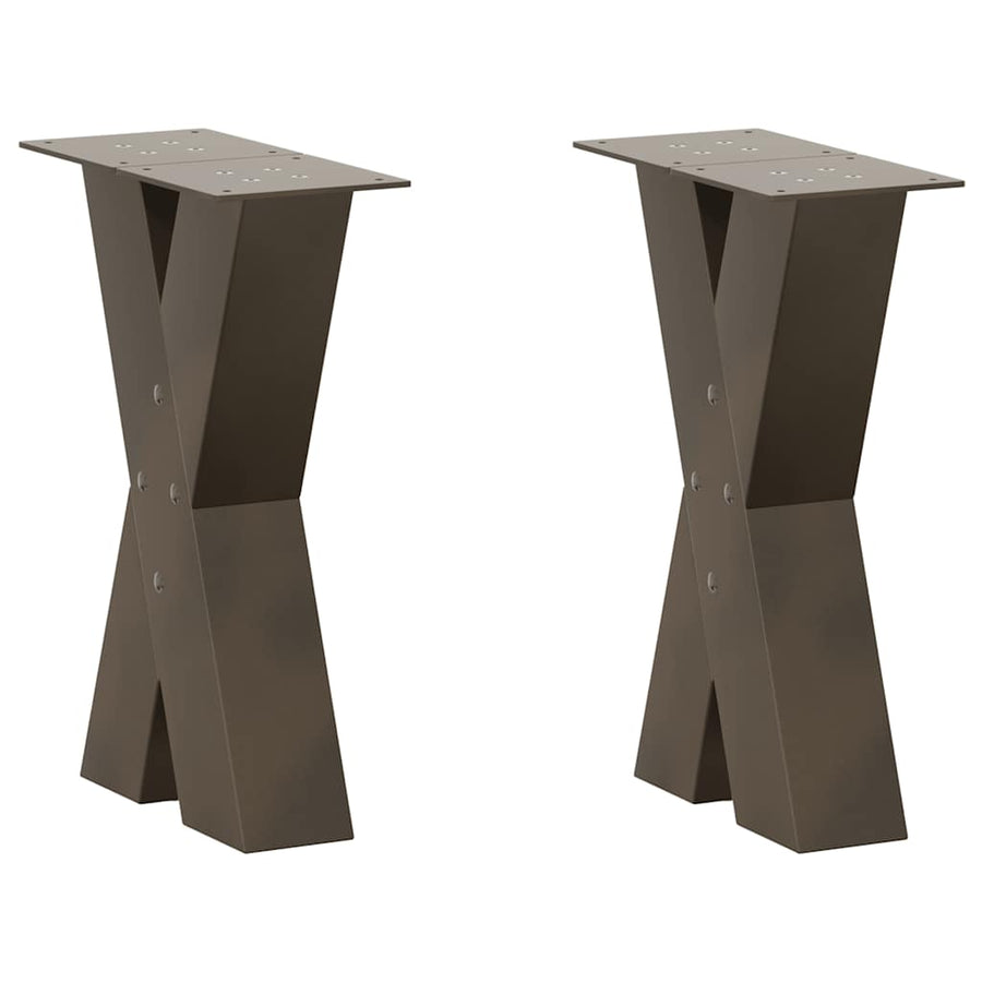 Salontafelpoten X-Vormig 38X(42-43) Cm Staal Naturel 38 x (42-43) cm (80 mm)