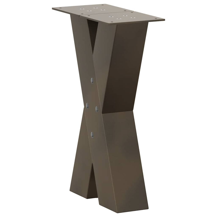Salontafelpoten X-Vormig 38X(42-43) Cm Staal Naturel 38 x (42-43) cm (80 mm)