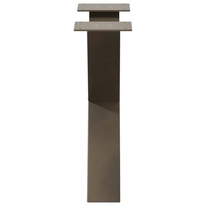 Salontafelpoten X-Vormig 50X(42-43) Cm Staal Naturel 50 x (42-43) cm (80 mm)