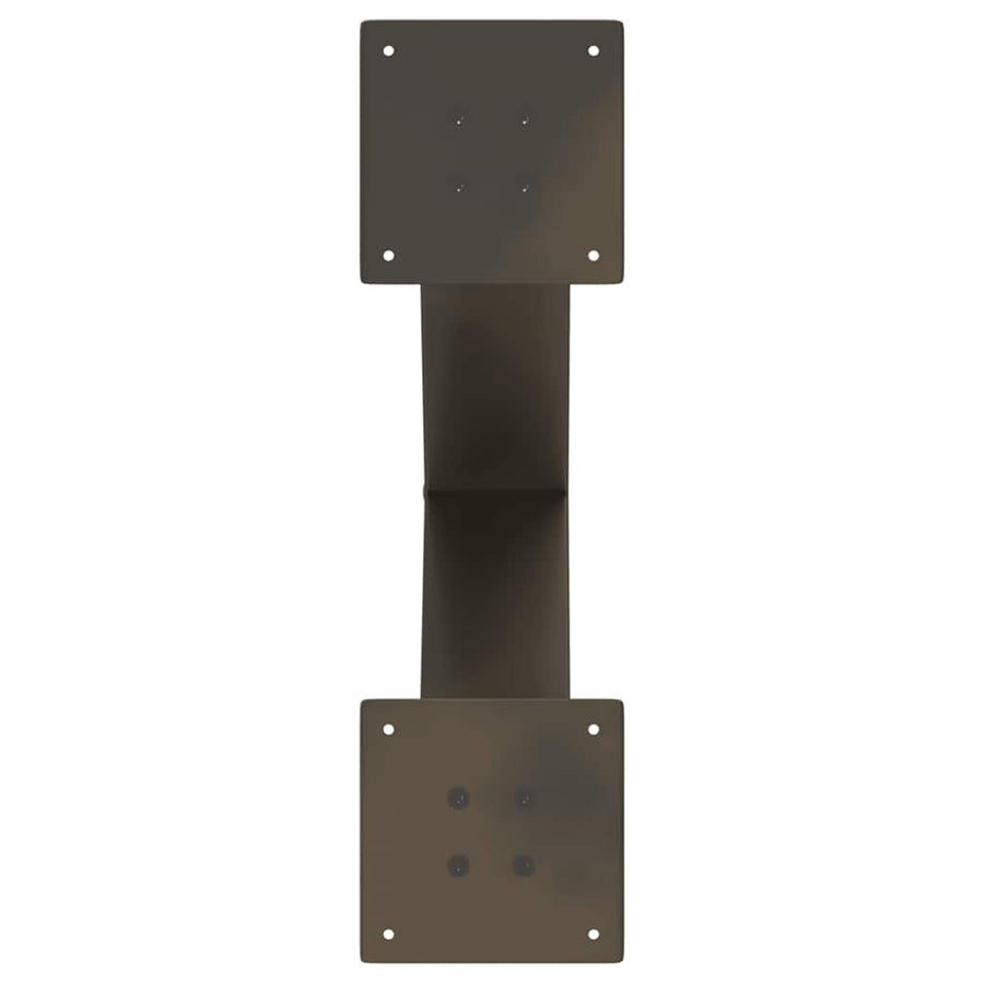 Salontafelpoten X-Vormig 50X(42-43) Cm Staal Naturel 50 x (42-43) cm (80 mm)