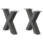 Coffee table legs 2 pcs X-shaped 60x(42-43) cm steel anthracite