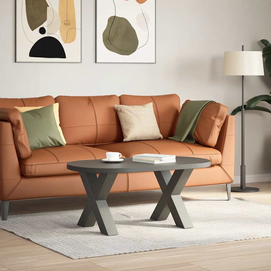 Salontafelpoten 2 st X-vormig 60x(42-43) cm staal antraciet
