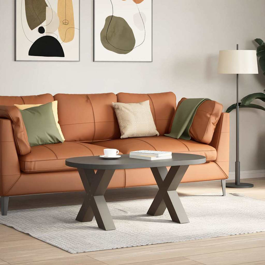 Salontafelpoten X-Vormig 60X(42-43) Cm Staal Naturel 60 x (42-43) cm (80 mm)