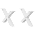 Coffee table legs 2 pcs X-shaped 70x(42-43) cm steel white