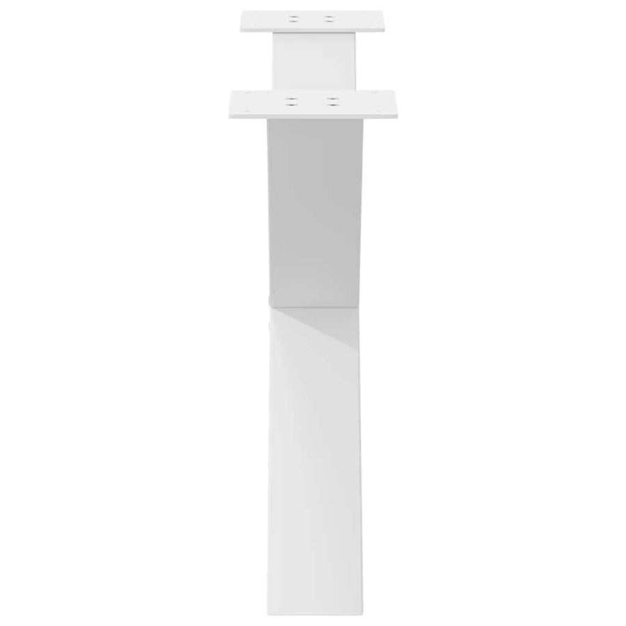 Salontafelpoten 2 st X-vormig 70x(42-43) cm staal wit