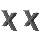 Coffee Table Legs 2 pcs X-shaped 70x(42-43) cm steel anthracite
