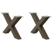 Salontafelpoten X-Vormig 70X(42-43) Cm Staal Naturel 70 x (42-43) cm (80 mm)