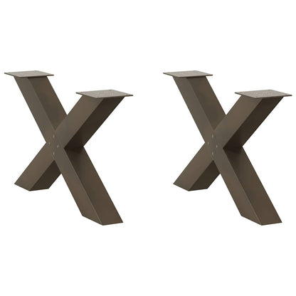 Salontafelpoten X-Vormig 70X(42-43) Cm Staal Naturel 70 x (42-43) cm (80 mm)