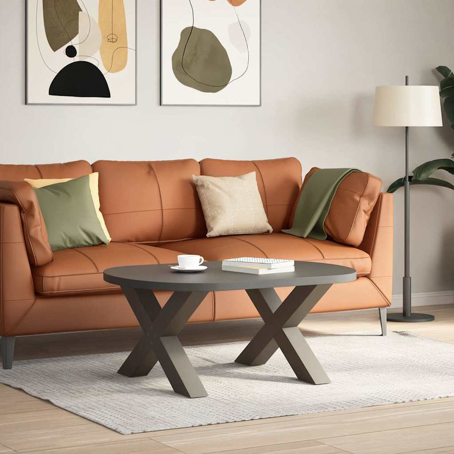 Salontafelpoten X-Vormig 70X(42-43) Cm Staal Naturel 70 x (42-43) cm (80 mm)