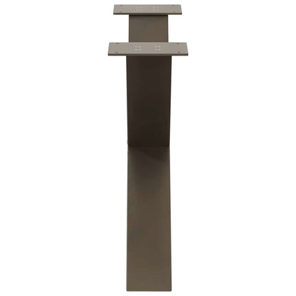 Salontafelpoten X-Vormig 70X(42-43) Cm Staal Naturel 70 x (42-43) cm (80 mm)