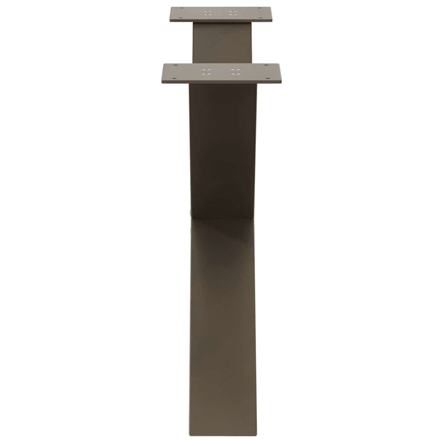 Salontafelpoten X-Vormig 70X(42-43) Cm Staal Naturel 70 x (42-43) cm (80 mm)