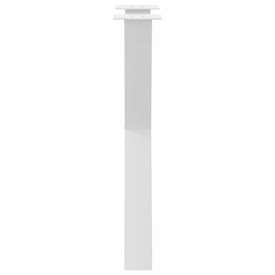 Eettafelpoten 2 st X-vormig 50x(72-73) cm staal wit