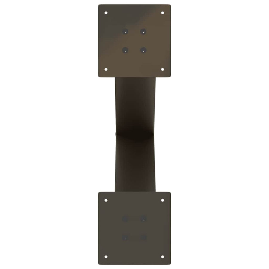Eettafelpoten X-Vormig 50X(72-73) Cm Staal Naturel 50 x (72-73) cm (80 mm)