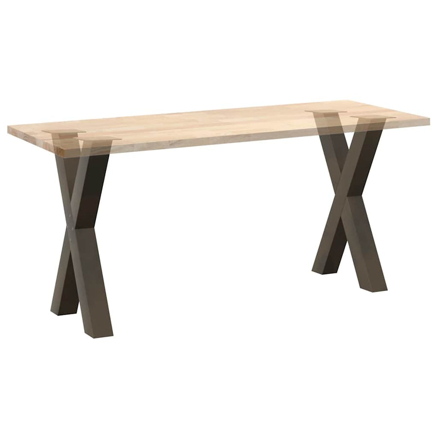 Eettafelpoten X-Vormig 50X(72-73) Cm Staal Naturel 50 x (72-73) cm (80 mm)