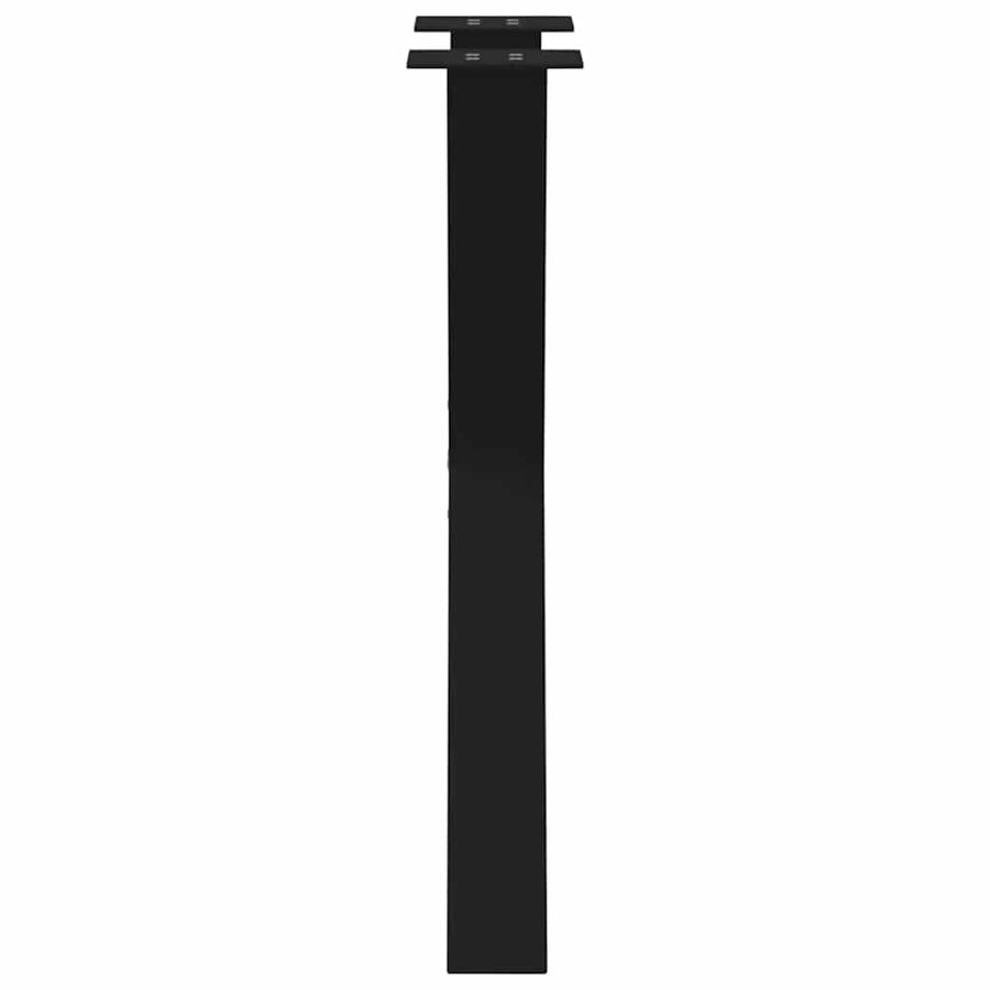 Eettafelpoten 2 st X-vormig 60x(72-73) cm staal zwart