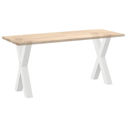 Eettafelpoten 2 st X-vormig 60x(72-73) cm staal wit