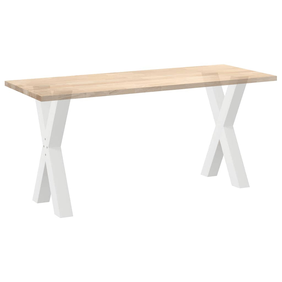 Eettafelpoten 2 st X-vormig 60x(72-73) cm staal wit