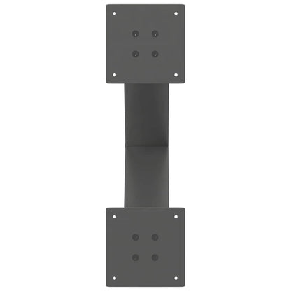 Eettafelpoten 2 st X-vormig 60x(72-73) cm staal antraciet