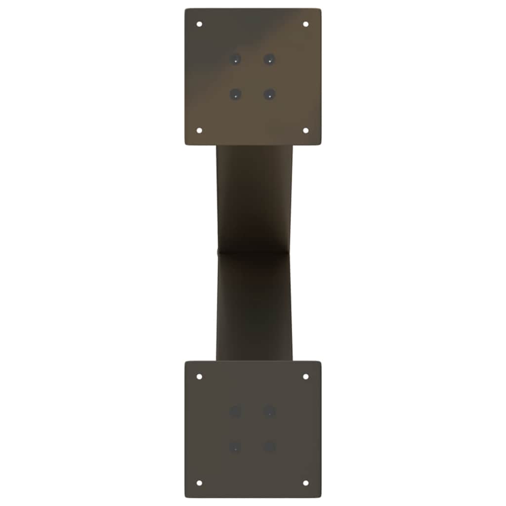 Eettafelpoten X-Vormig 60X(72-73) Cm Staal Naturel 60 x (72-73) cm (80 mm)
