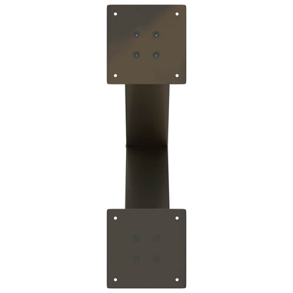 Eettafelpoten X-Vormig 60X(72-73) Cm Staal Naturel 60 x (72-73) cm (80 mm)